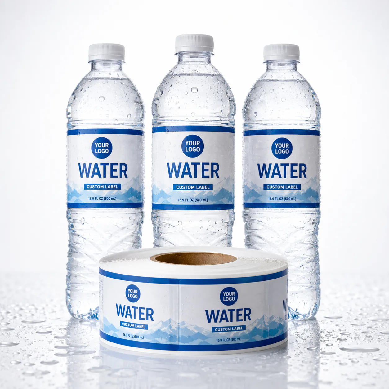 Water Bottle Labels for custom packaging labels