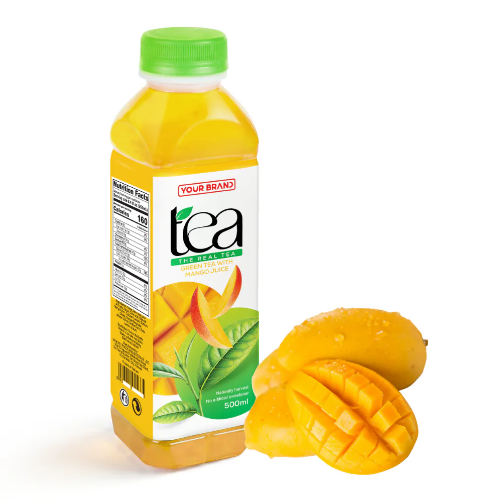 Tea Bottle Labels for custom packaging labels