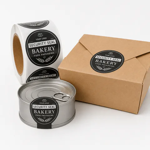 Bakery seal labels showing custom die-cut label shape options
